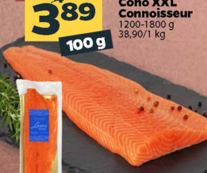 łosoś pacyficzny 3,89 zł/100 g