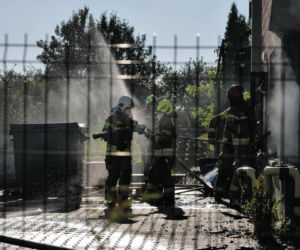Pożar przy ul. Kasprowicza w Lublinie