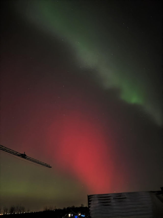 Zorza polarna nad Podkarpaciem