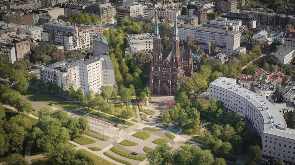 Koncepcja przebudowy ulic na Starej Pradze autorstwa pracowni RS Architektura Krajobrazu