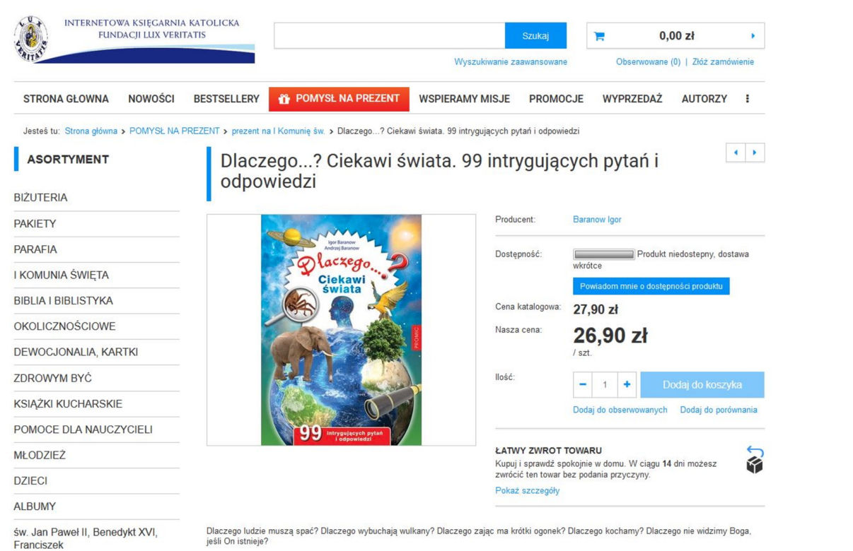 Prezenty na I Komunię od ojca Rydzyka. Ceny powalają 