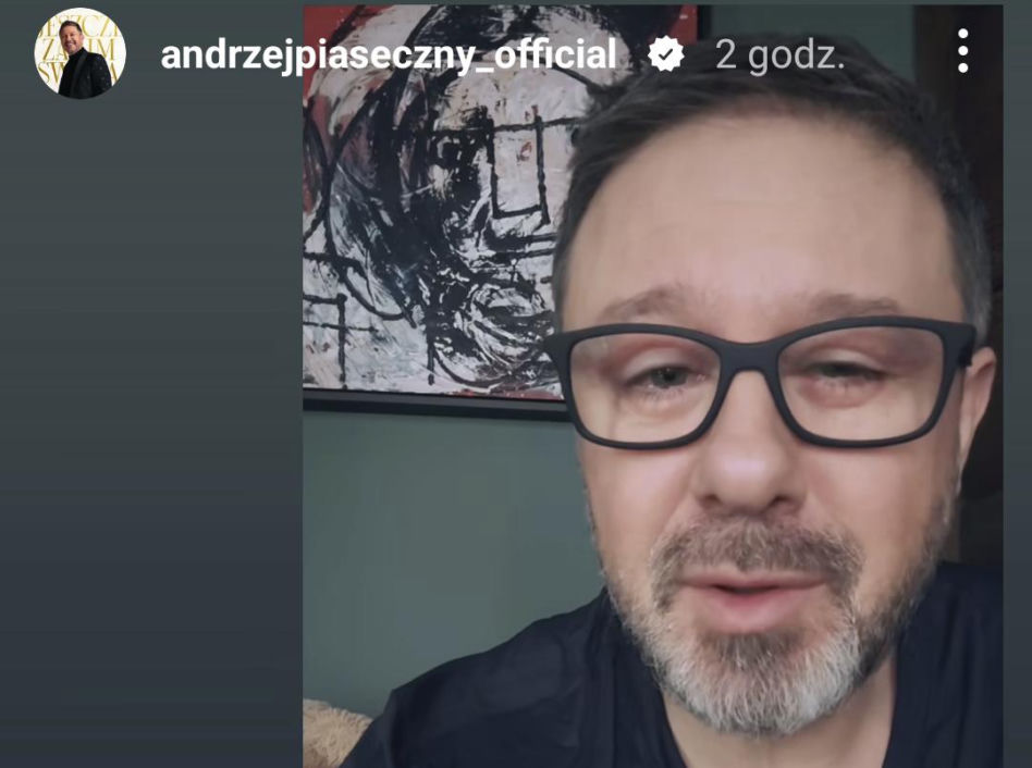 Andrzej Piaseczny zdjął opatrunek z oczu