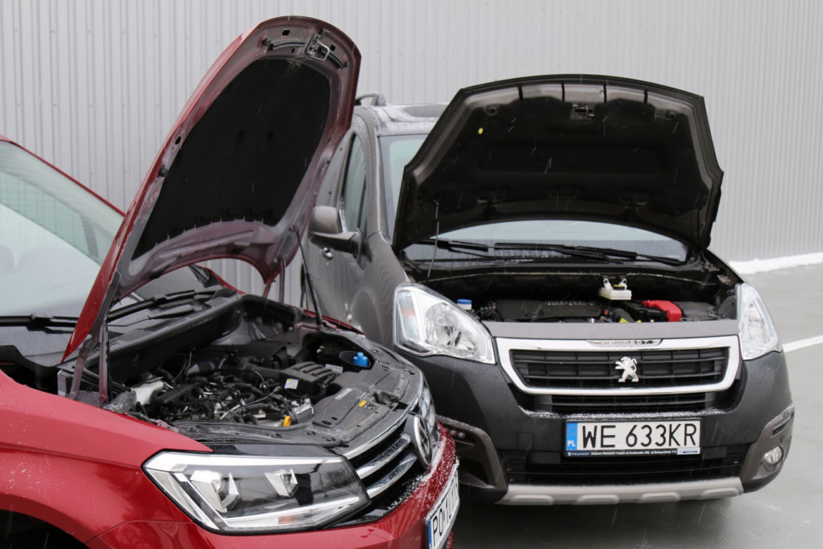 Volkswagen Caddy Trendline 2.0 TDI vs. Peugeot Partner Tepee 1.6 BlueHDi