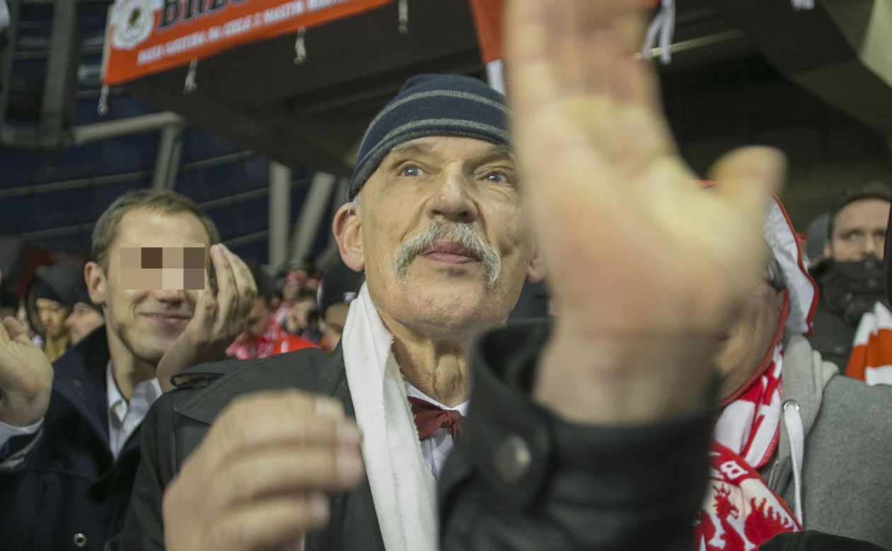 Janusz Korwin-Mikke poleciał do Dublina oglądać mecz Polska-Irlandia