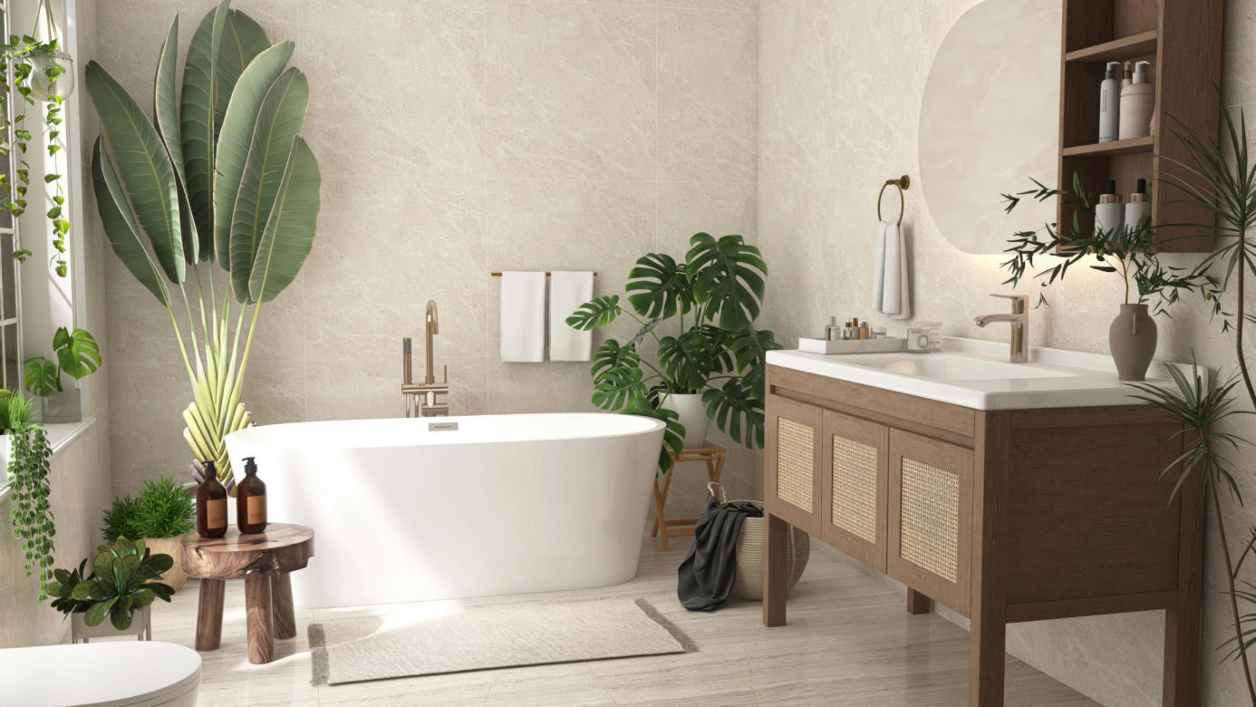 Biophilic design w łazience