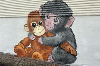 Artysta namalował mural z małpką Punch i wpadł w kłopoty! Zaskakujący finał