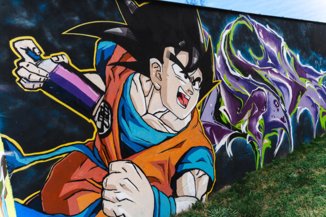 Przy ul. Mieszka I w Siedlcach można podziwiać całą galerię murali i graffiti