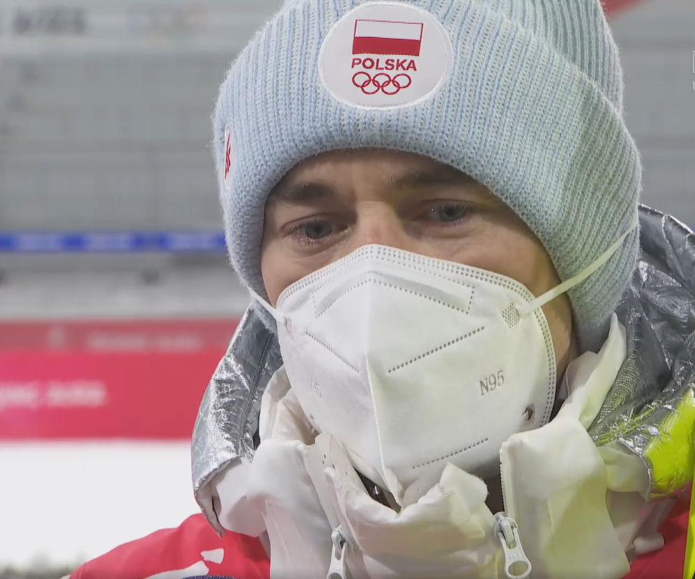 Kamil Stoch zapłakany po zawodach na dużej skoczni