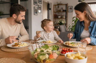 Jak przejść ze słoiczków na domowe obiady? Tych zasad warto pilnować przy wspólnym stole