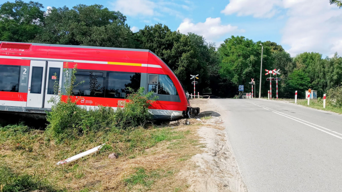Wrak niemieckiego pociągu pod Kołbaskowem