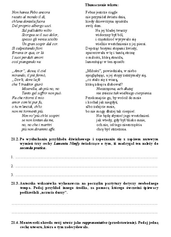 Historia muzyki matura