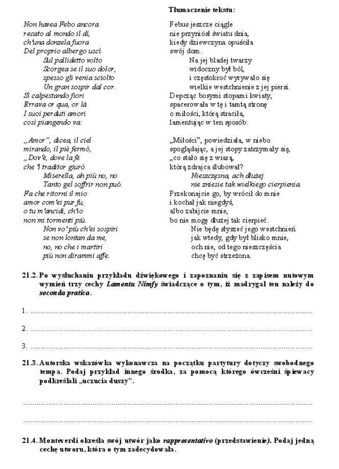 Historia muzyki matura
