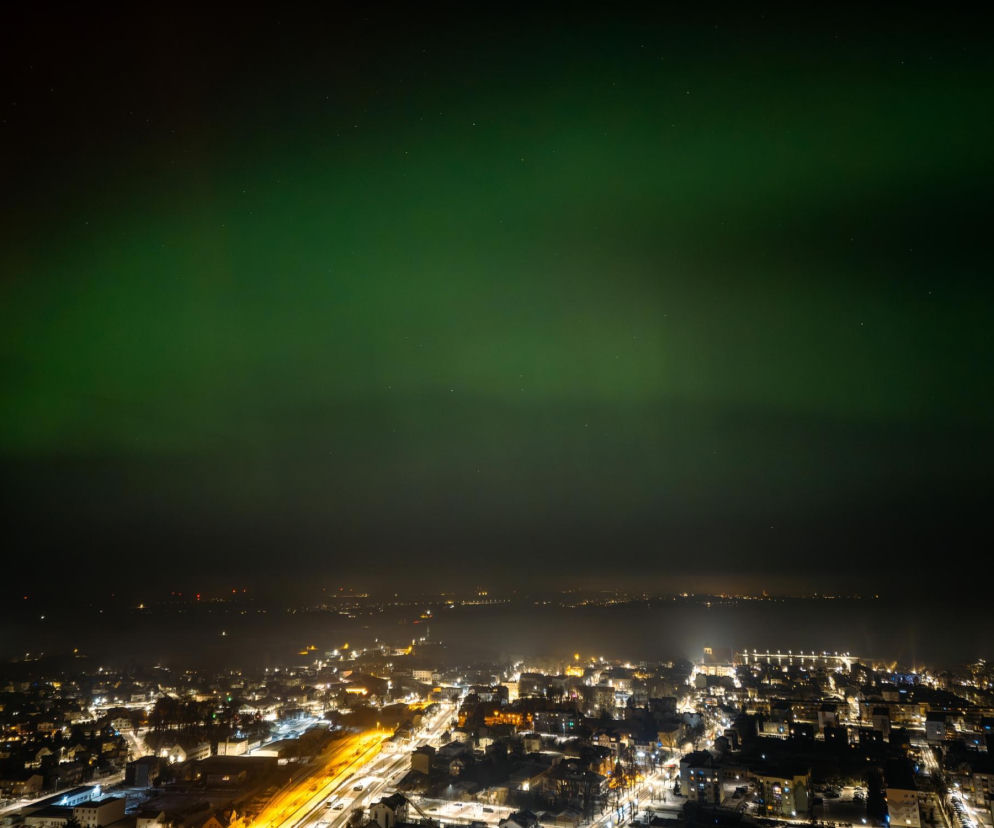 Zorza polarna nad Pomorzem! Niezwykłe widowisko na styczniowym niebie