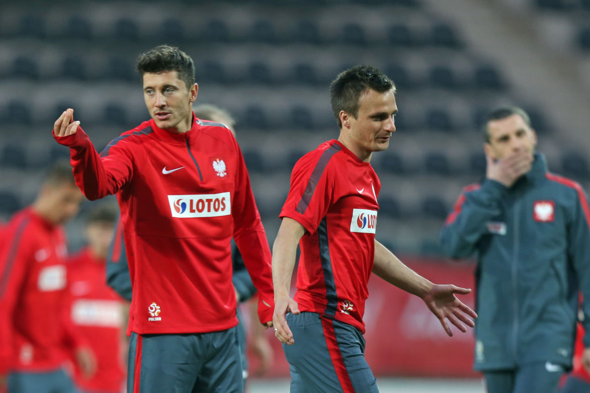 Robert Lewandowski i Sławomir Peszko