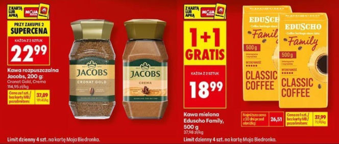 promocja na kawę w Biedronce