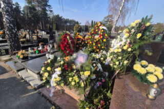 Grób tragicznie zmarłego strażnika miejskiego