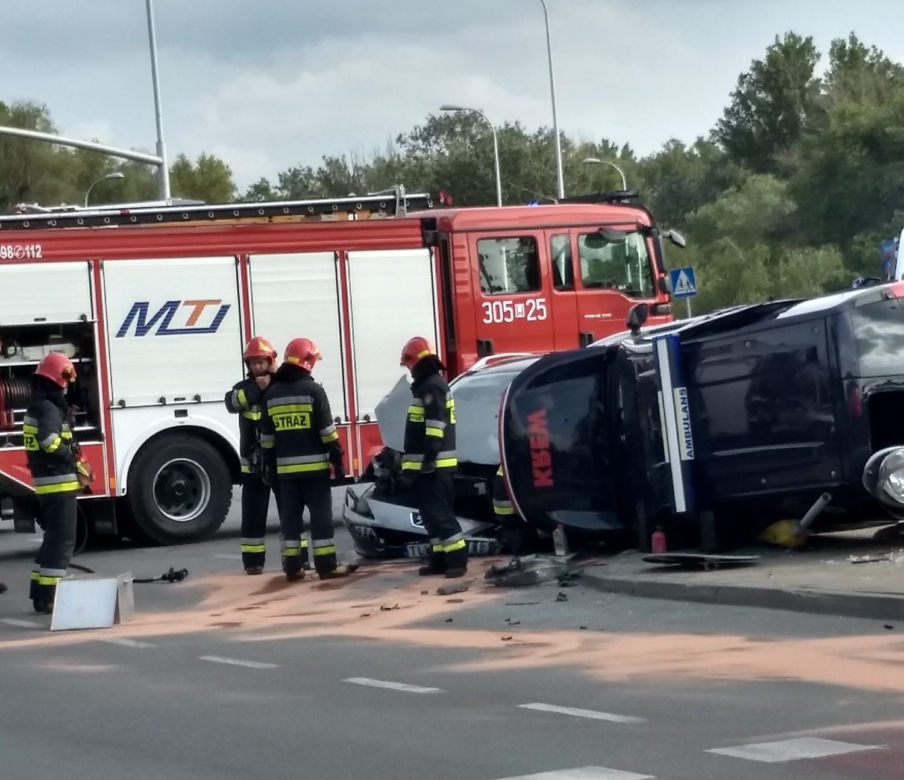 Kolizja przy moście Świętokrzyskim