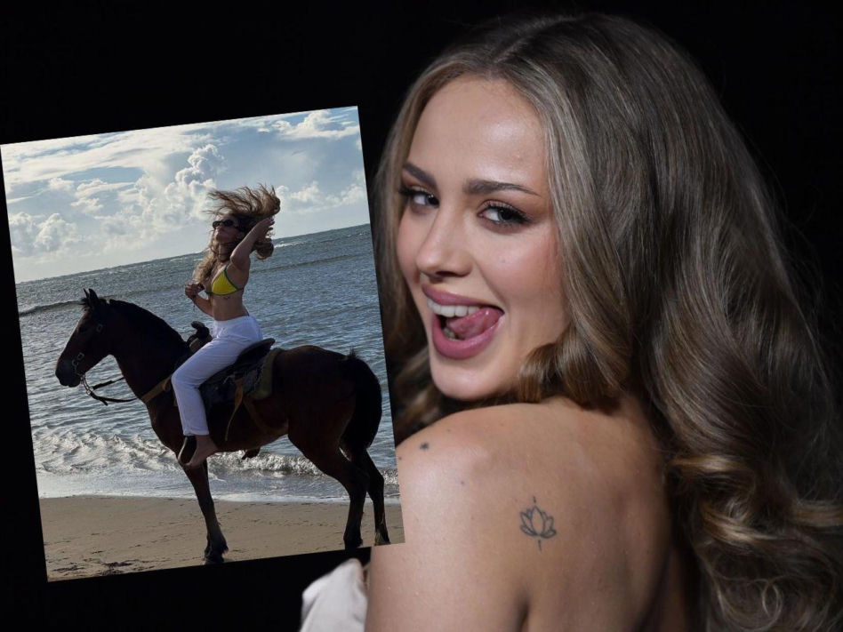 Wiktoria Gąsiewska galopuje po plaży w bikini. Miała być bajkowa scena, jest afera!