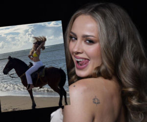 Wiktoria Gąsiewska galopuje po plaży w bikini. Miała być bajkowa scena, jest afera!