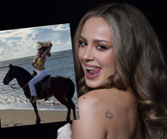 Gąsiewska w bikini na koniu. Bajkowe nagranie wywołało awanturę