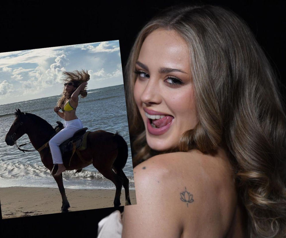 Wiktoria Gąsiewska galopuje po plaży w bikini. Miała być bajkowa scena, jest afera!