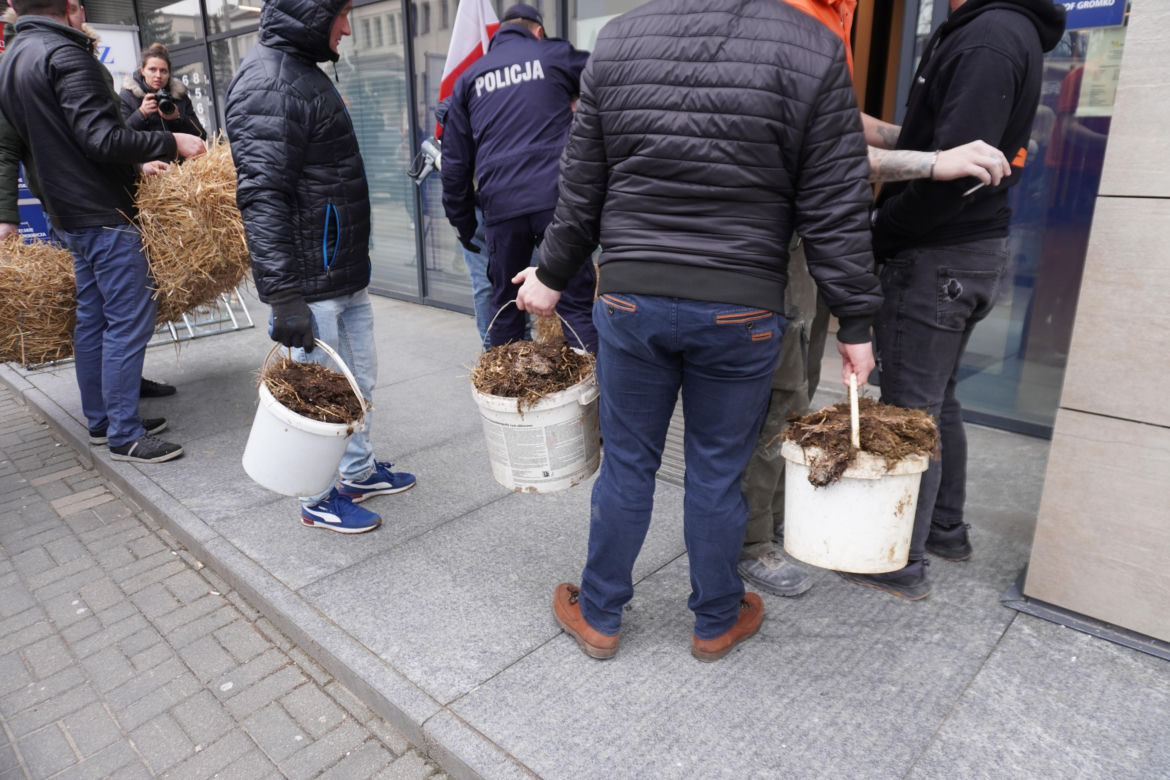 Protest rolników w Białymstoku. Przemarsz ulicami miasta 4 marca