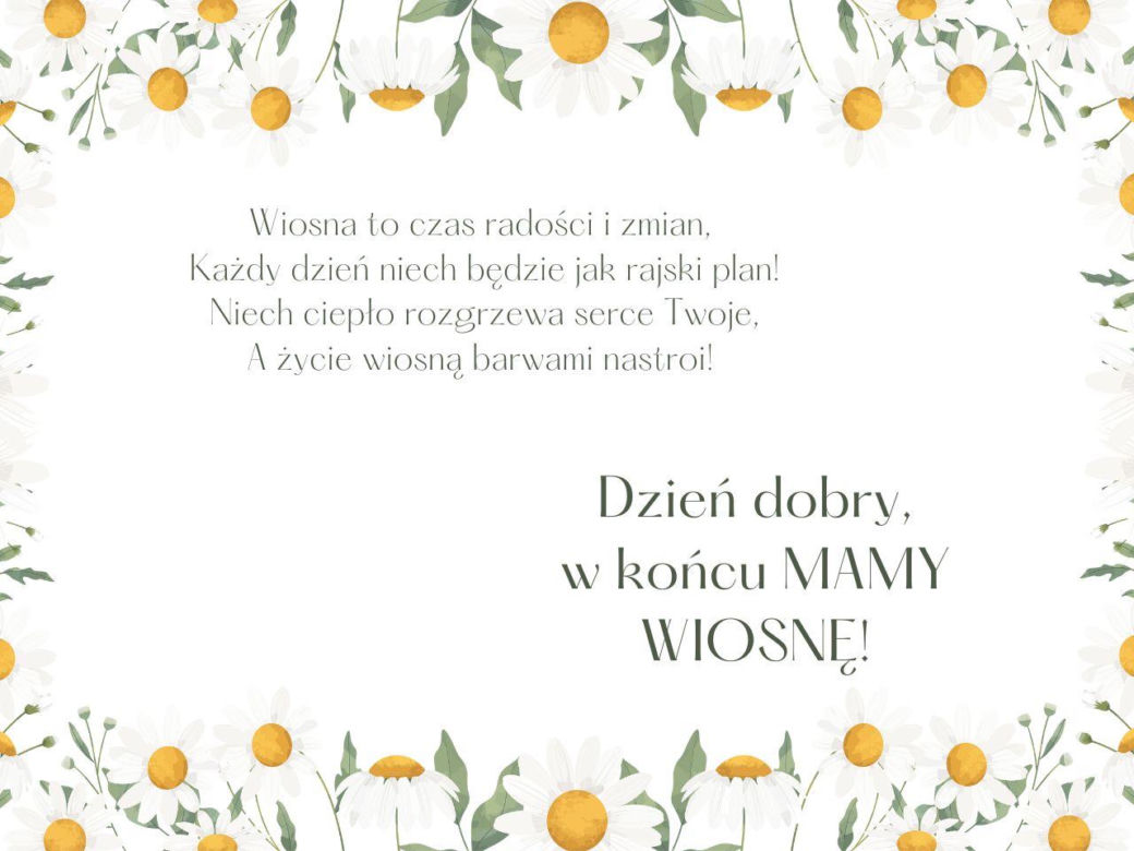 Dzień wiosny - kartki z życzeniami