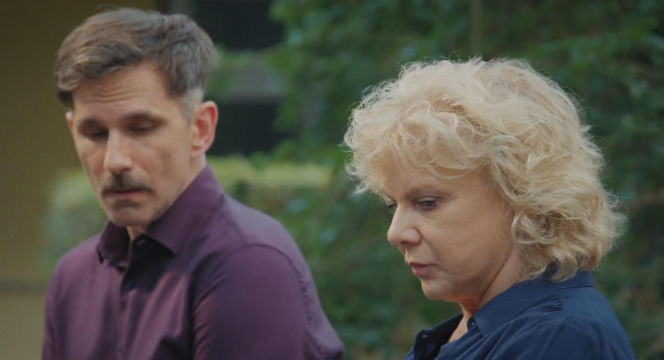 M jak miłość odc. 1892. Kamil (Marcin Bosak), Anna Lerman (Dorota Kamińska)