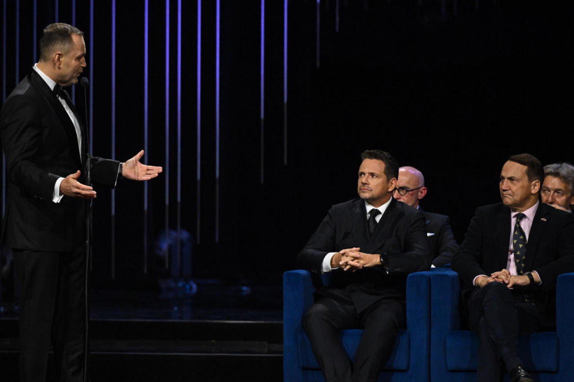 Rafał Trzaskowski i Radosław Sikorski na uroczystej gali po Konkursie Chopinowskim