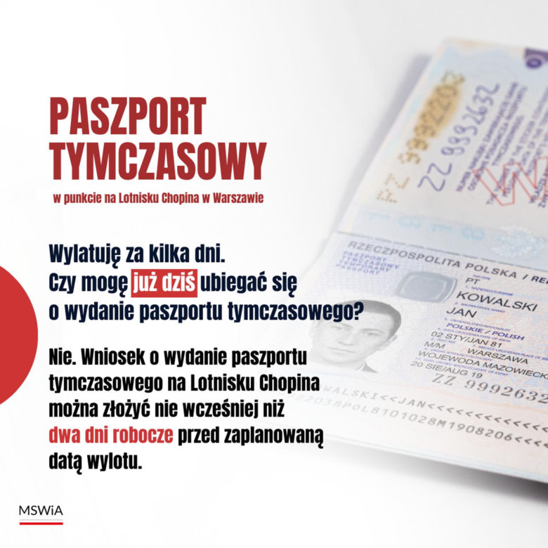 Pytania i odpowiedzi (Q&A) dotyczące szybkiego paszportu tymczasowego na Lotnisku Chopina