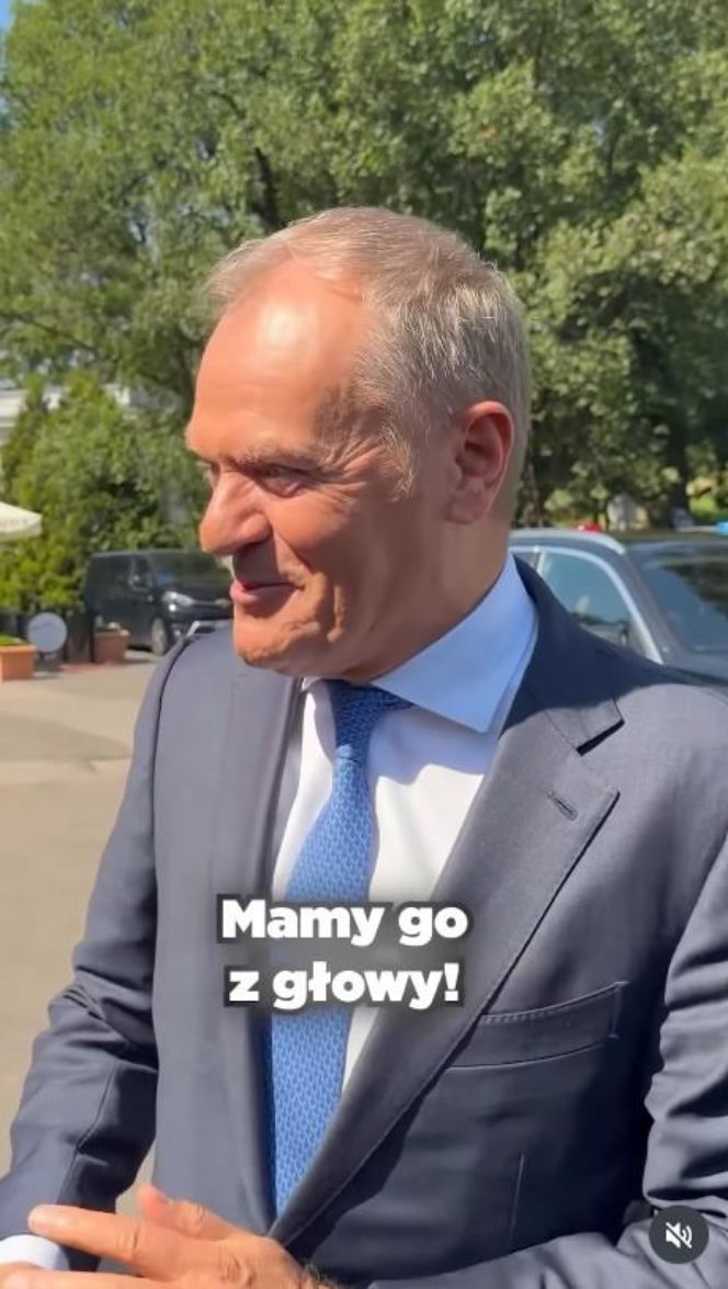 Donald Tusk na planie "Rancza"