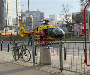 Lądowanie śmigłowca w centrum Warszawy. Interweniowała również policja!