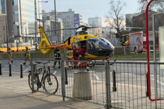 Lądowanie śmigłowca w centrum Warszawy. Interweniowała również policja!