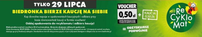 podwójna kaucja w Biedronce