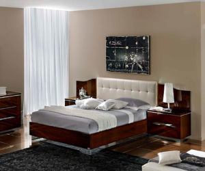 Elegancka sypialnia w stylu glamour z elementami retro