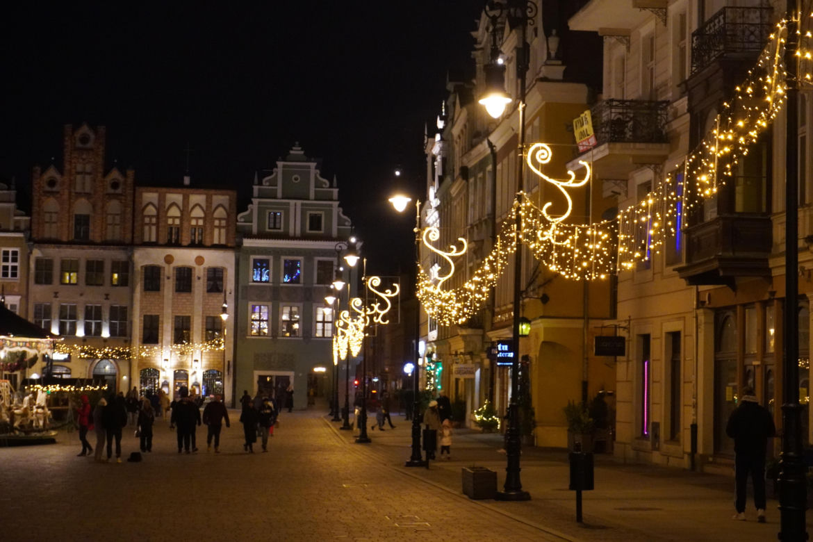 Poznań na wieczór przed Wigilią