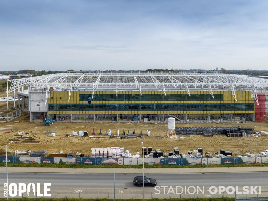 Stadion Opolski w budowie. Najnowsze zdjęcia