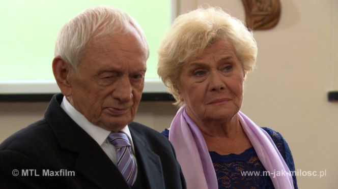 M jak miłość odc. 1111. Barbara (Teresa Lipowska), Lucjan (Witold Pyrkosz)