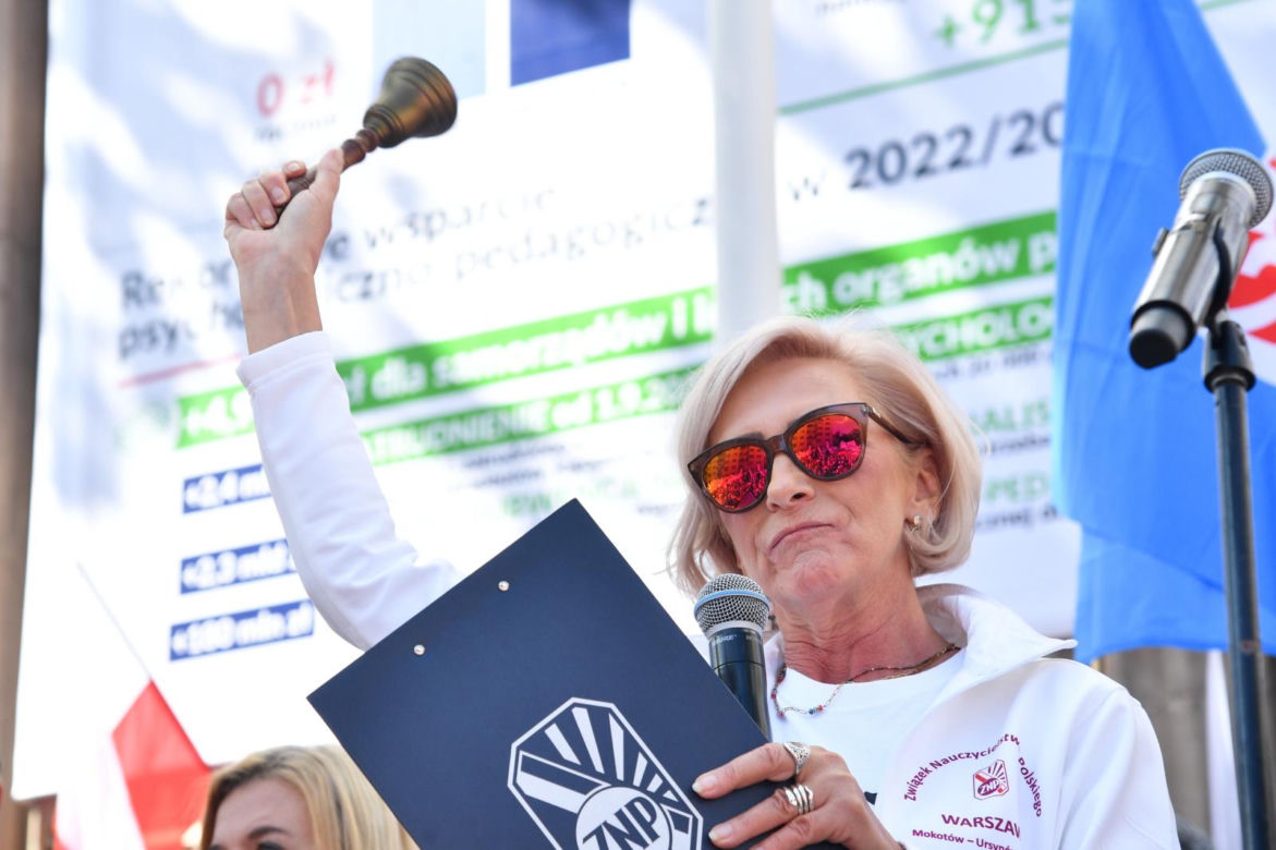 Protest nauczycieli w Warszawie
