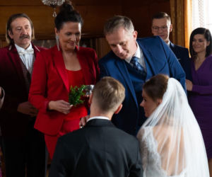 M jak miłość, odcinek 1634: Paweł (Rafał Mroczek), Franka (Dominika Kachlik), Marysia (Małgorzata Pieńkowska), Artur (Robert Moskwa)