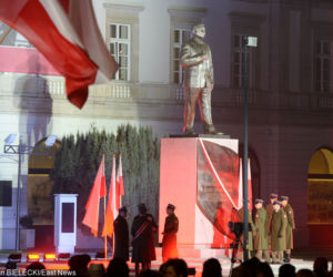 Odsłonięcie pomnika Lecha Kaczyńskiego w Warszawie
