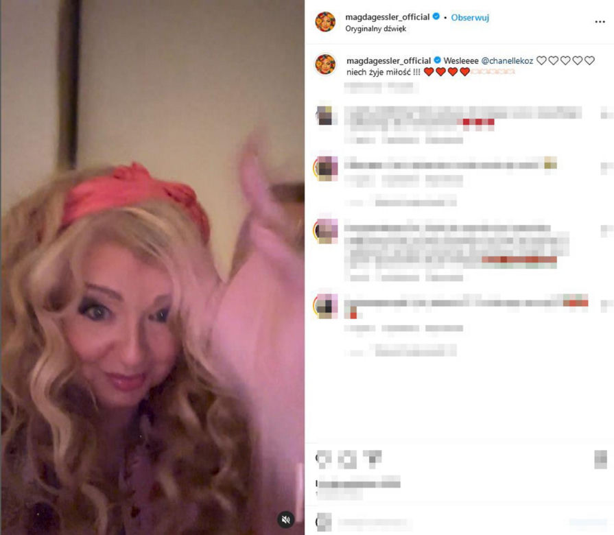 Magda Gessler na ślubie córki swojego partnera Waldemara Kozerawskiego
