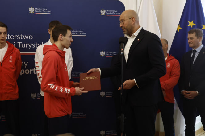 Kacper Tomasiak, Władimir Semirunnij i inni na spotkaniu u Ministra Sportu