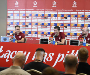 Robert Lewandowski na konferencji reprezentacji Polski