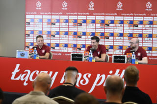 Robert Lewandowski na konferencji reprezentacji Polski