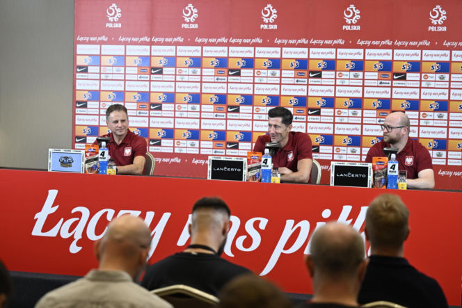 Robert Lewandowski na konferencji reprezentacji Polski