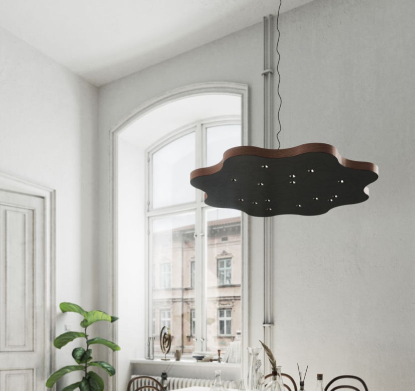 Design falujący. Lampa wisząca York, Cleoni