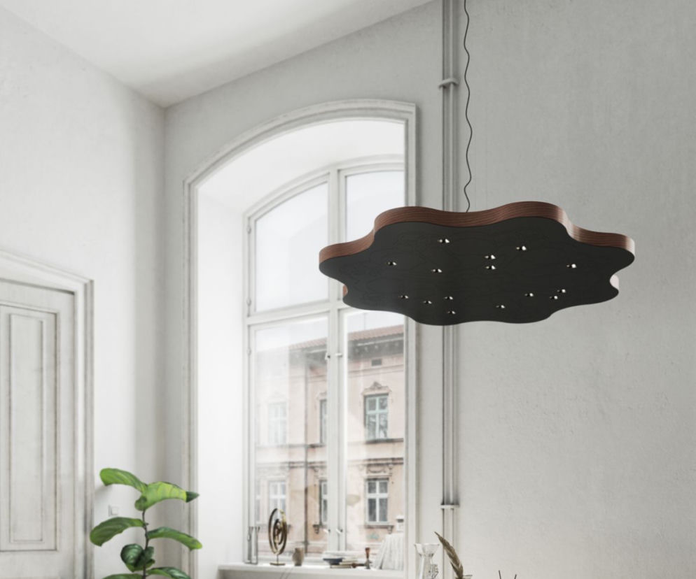 Design falujący. Lampa wisząca York, Cleoni