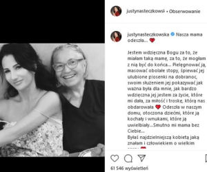 Justyna Steczkowska była z mamusią do końca