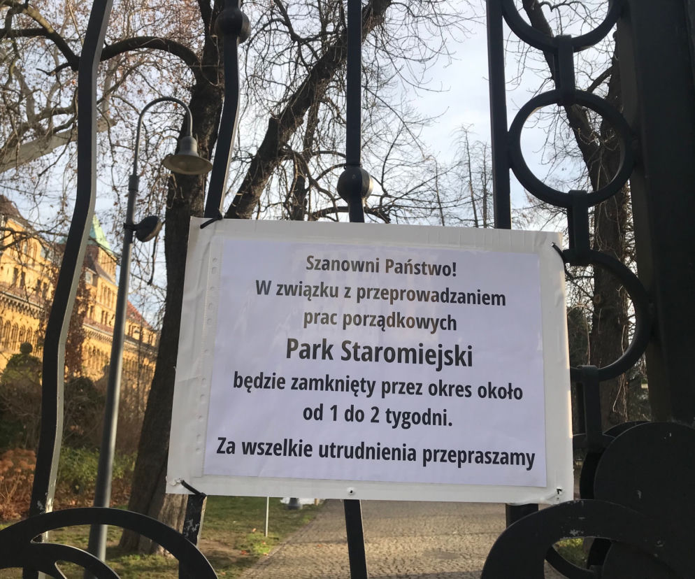 Park Staromiejski we Wrocławiu zamknięty